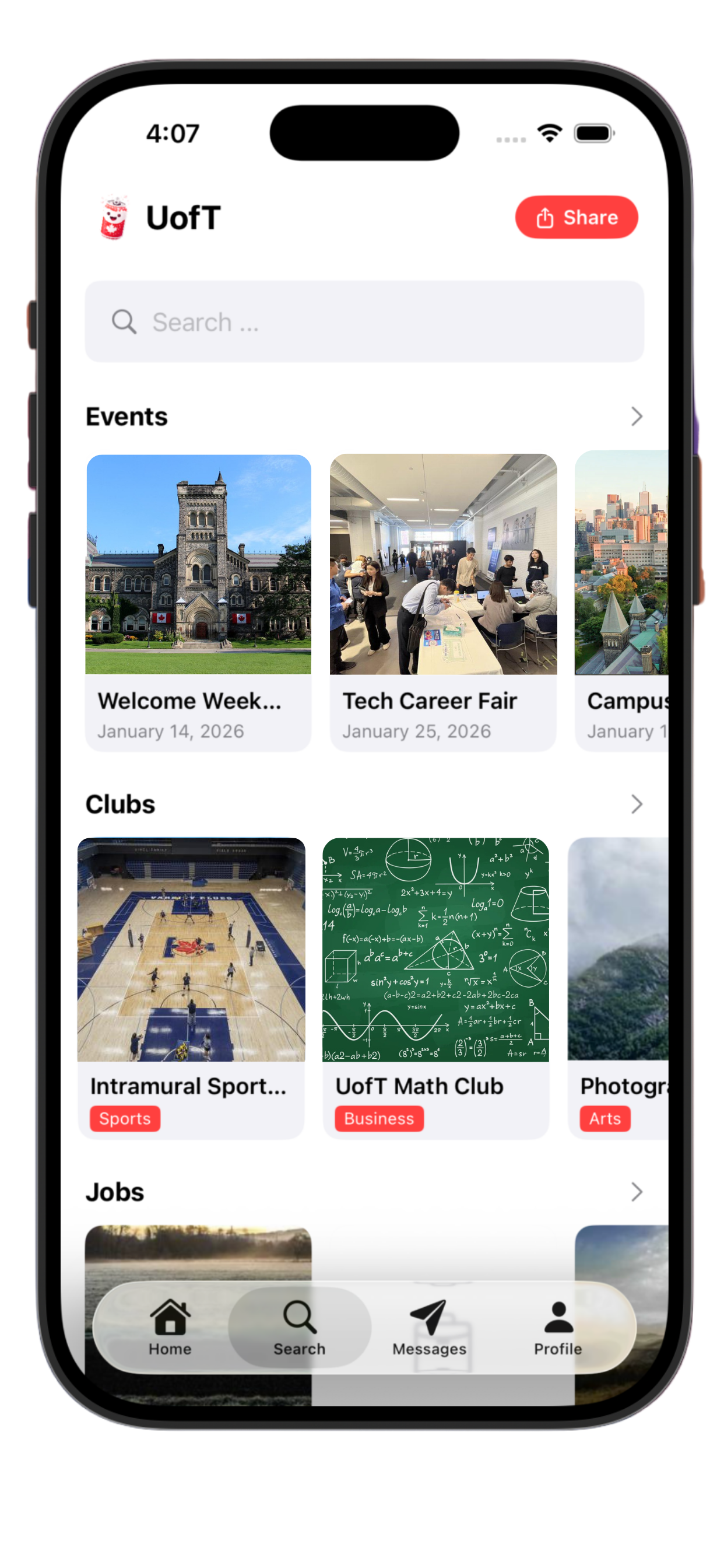 Buzz Events Screenshot